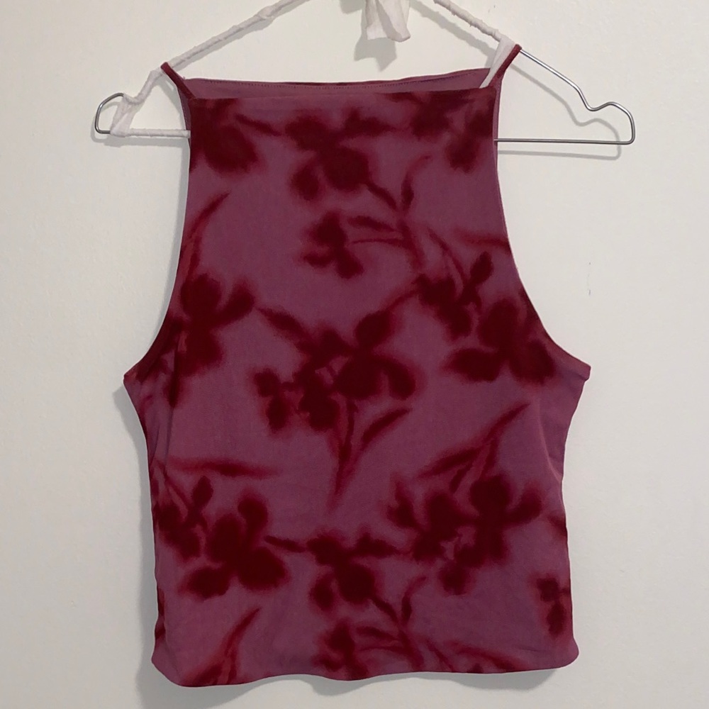 Wild Fable Maroon Floral high neck top